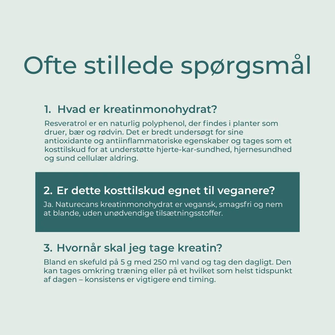 Kreatin monohydrate FAQs