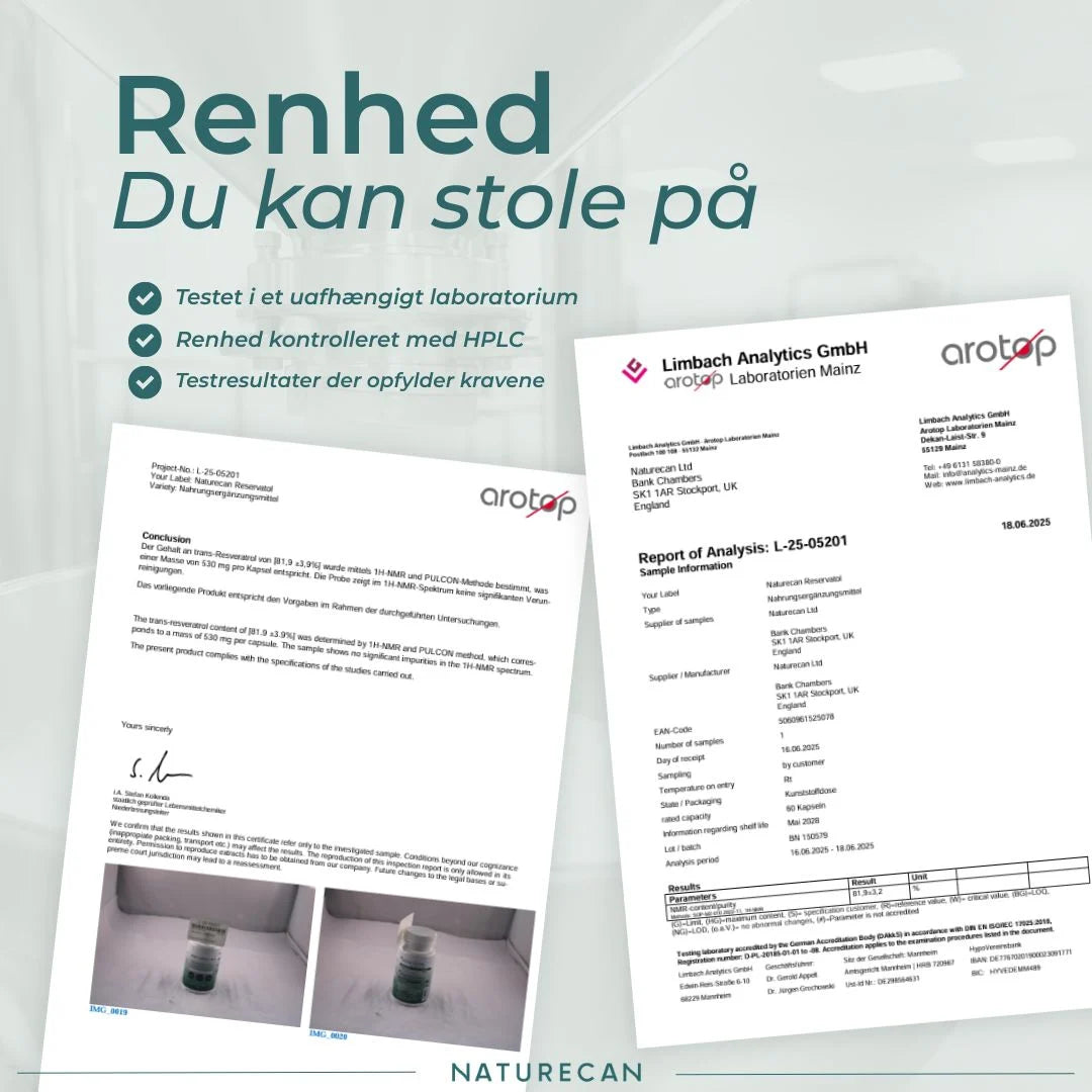 resveratrol kapsler renhed