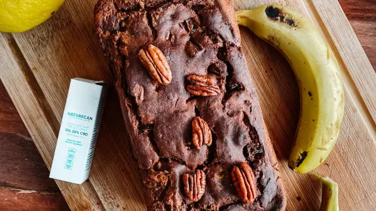 Vegansk bananbrød med CBD 