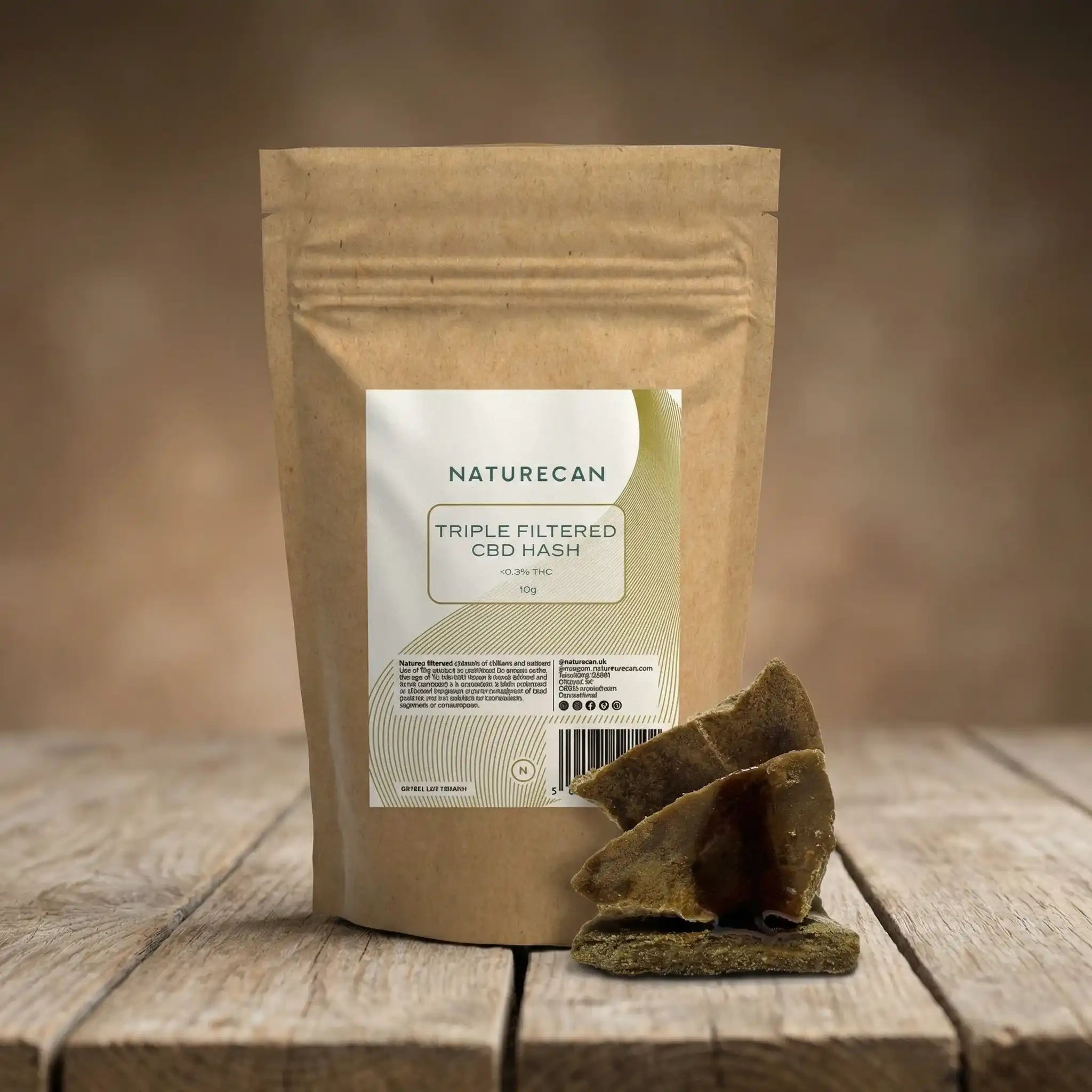 CBD Hash Tredobbelt Filtreret Naturecan
