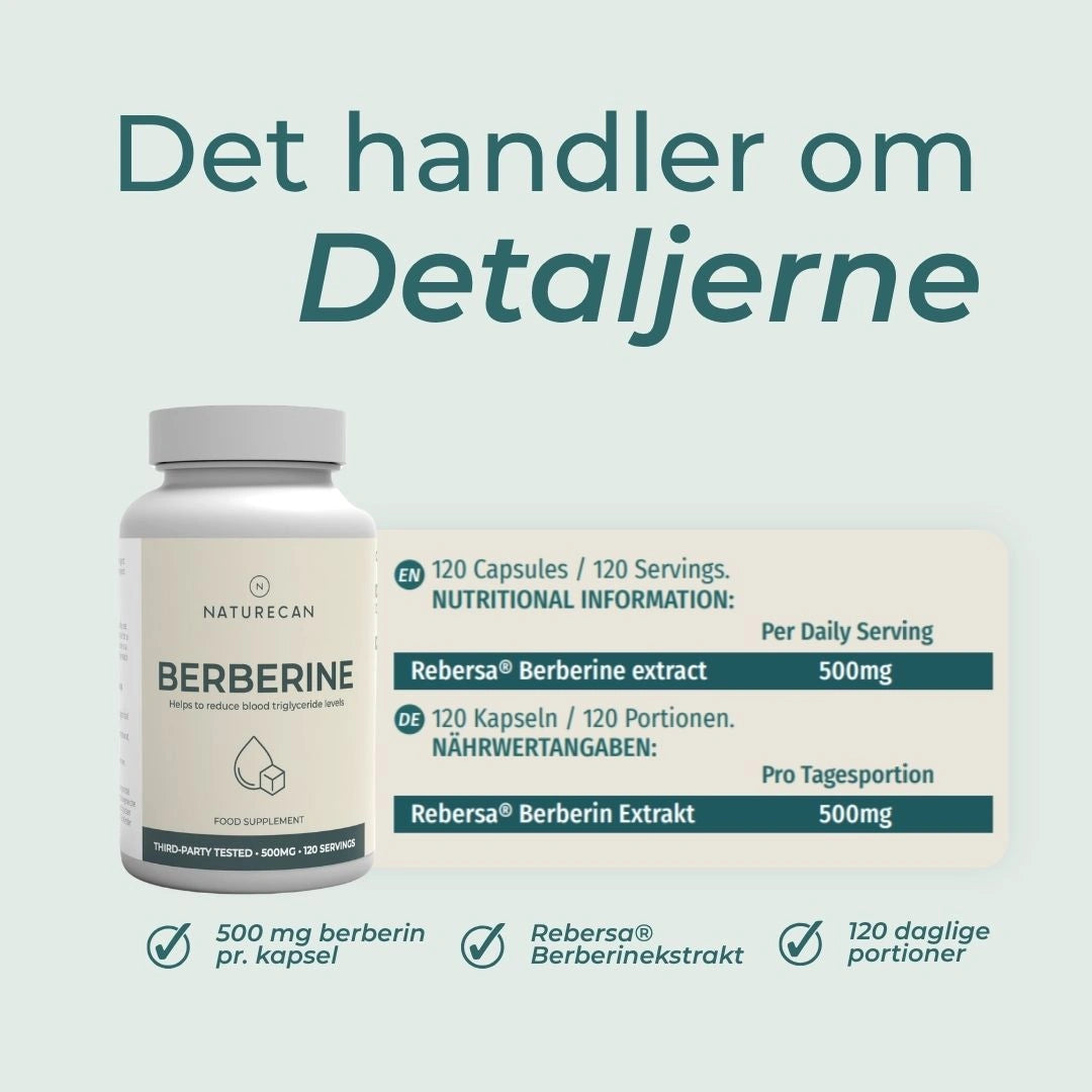 Berberin ernæringsoplysninger