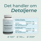 Vitamin D3/K2 ernæringsoplysninger