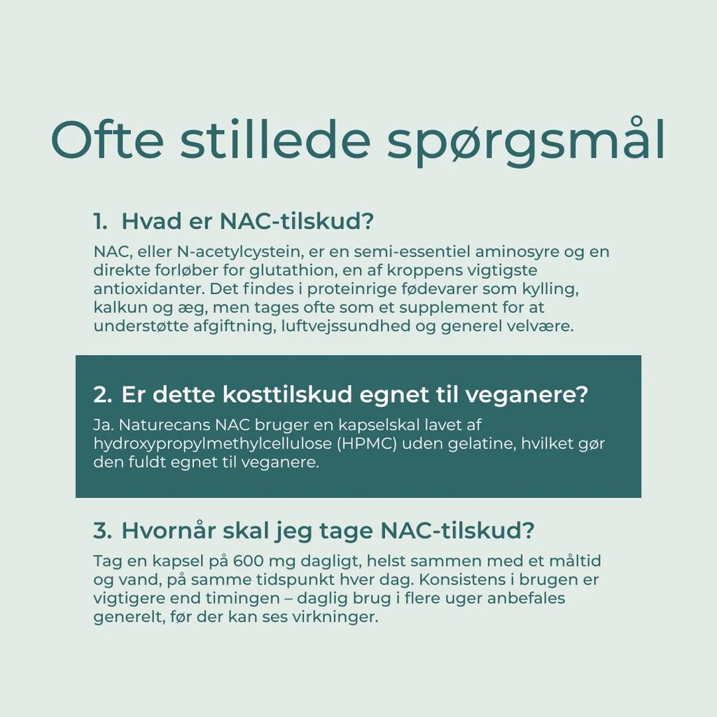 NAC tilskud FAQs