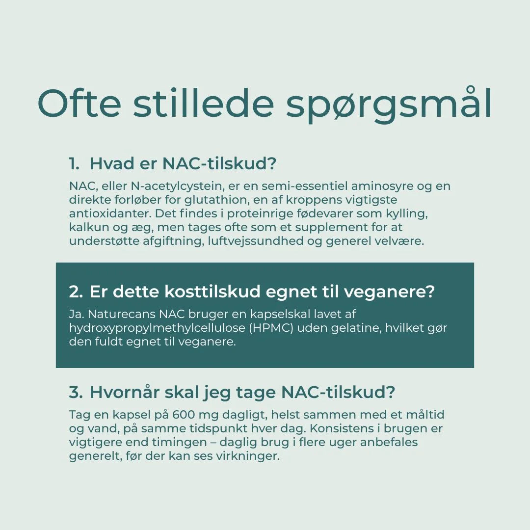 NAC tilskud FAQs