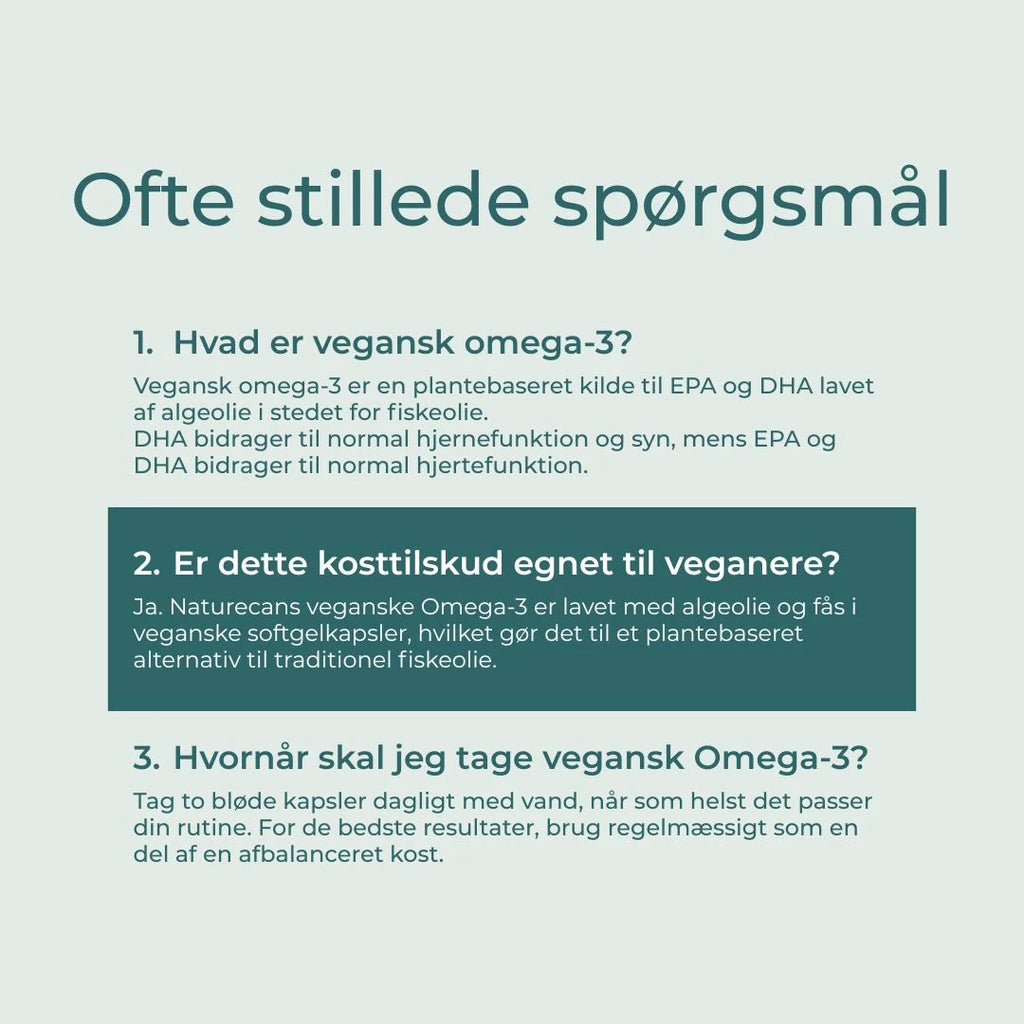 FAQs vegansk omega-3