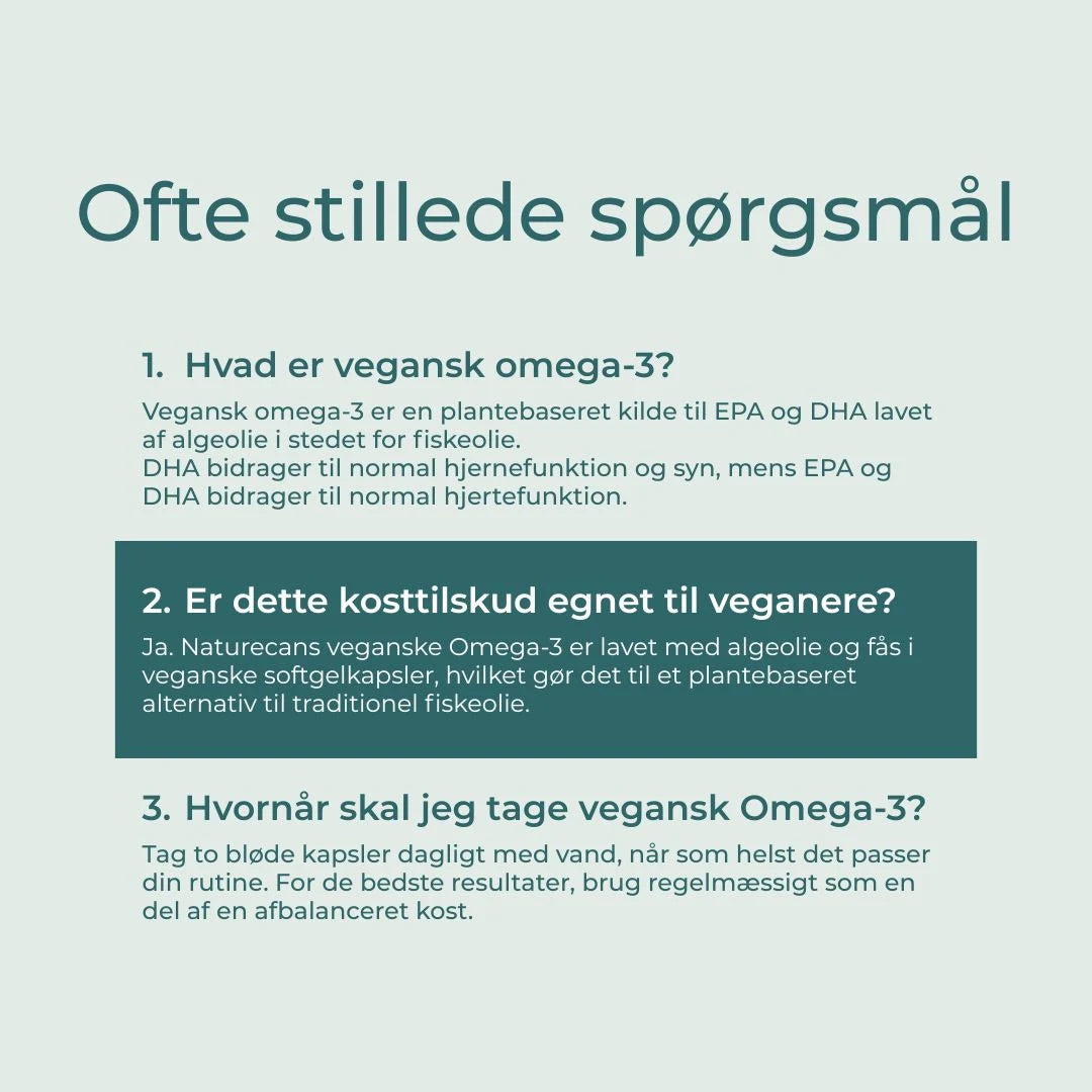 FAQs vegansk omega-3