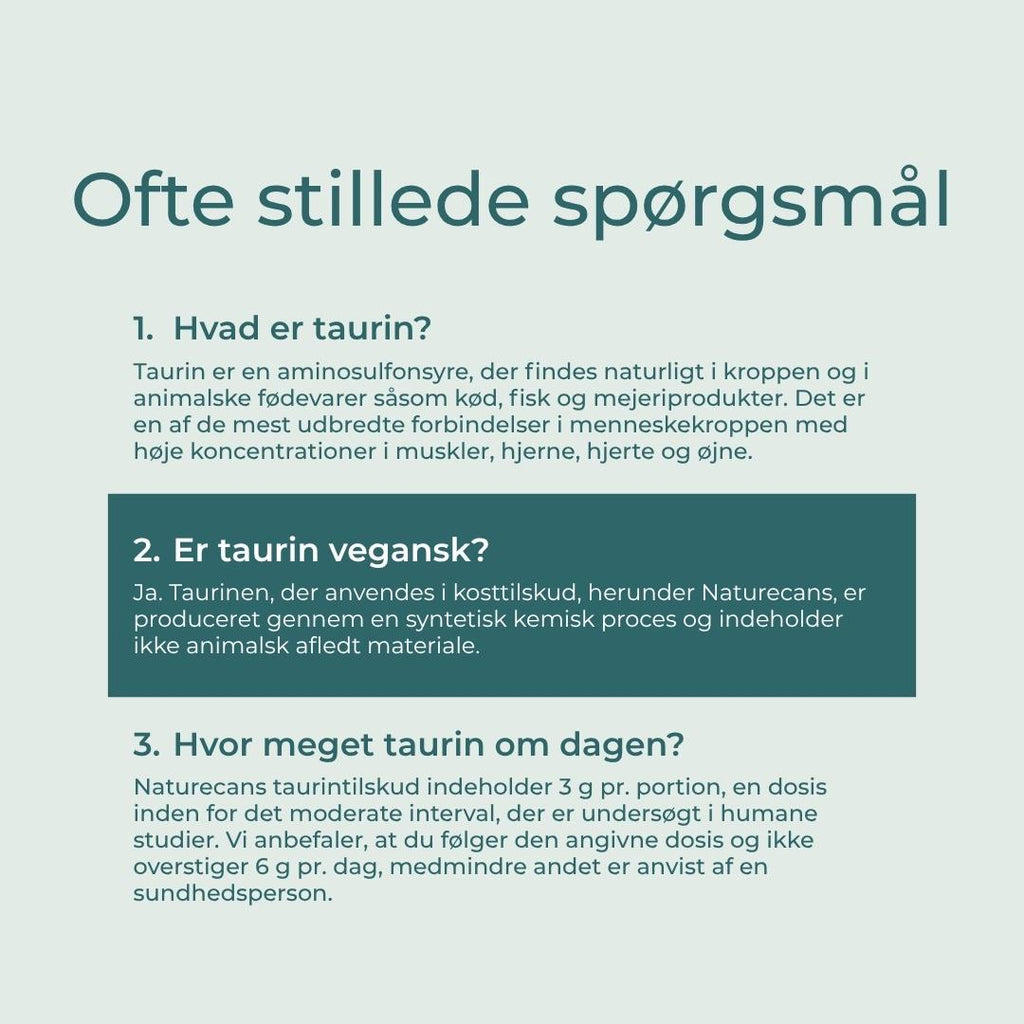 taurin ofte stillede sporgsmål