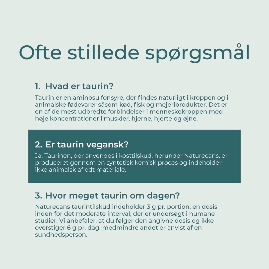 taurin ofte stillede sporgsmål