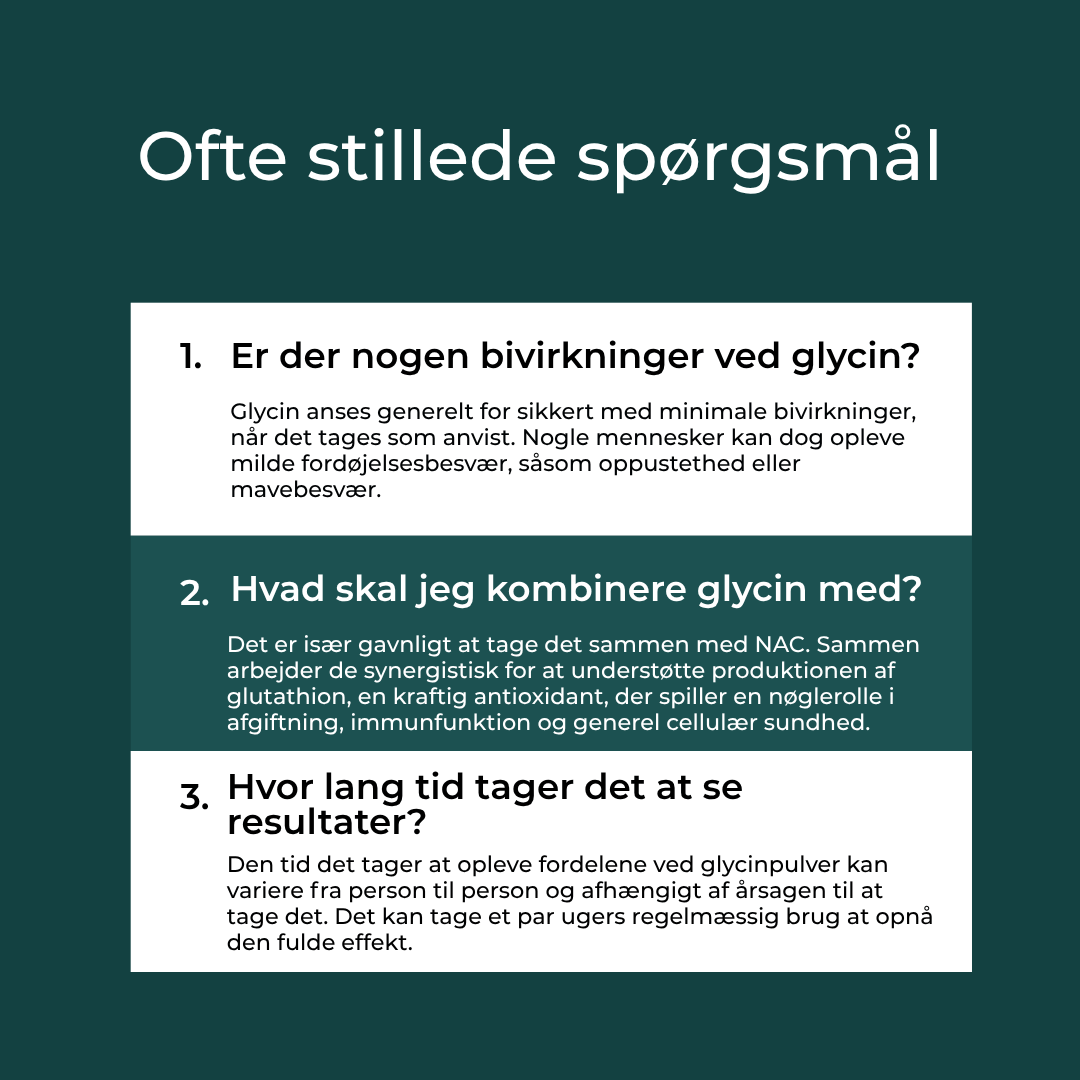 bivirkninger ved glycin