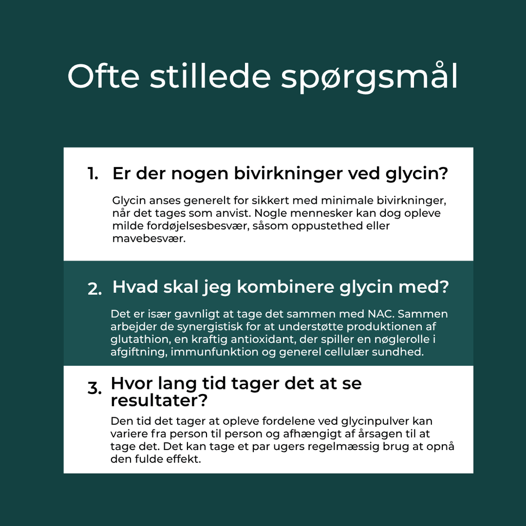 bivirkninger ved glycin