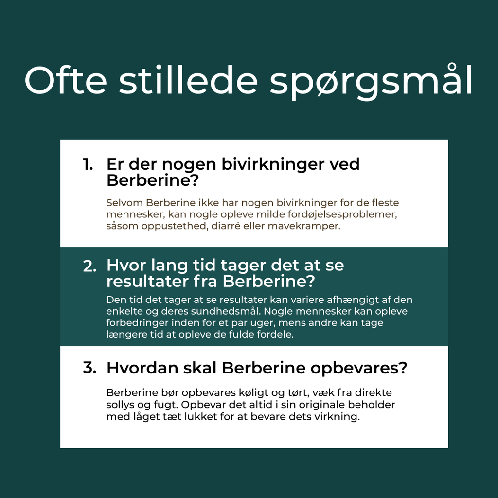 bivirkninger ved berberine
