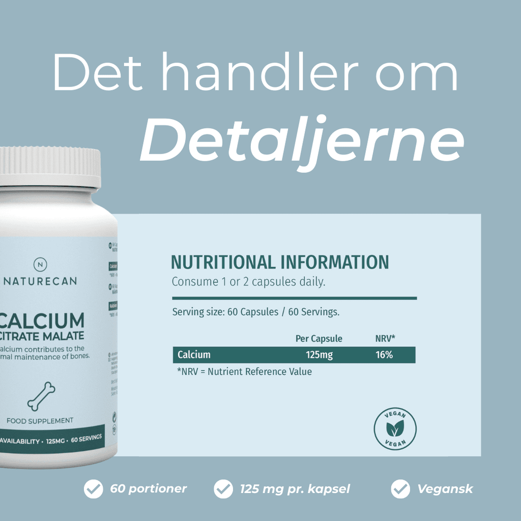 Calcium tilskud detaljerne