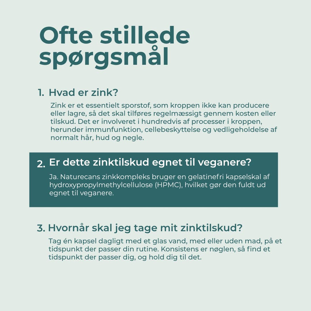 zink tilskud faqs