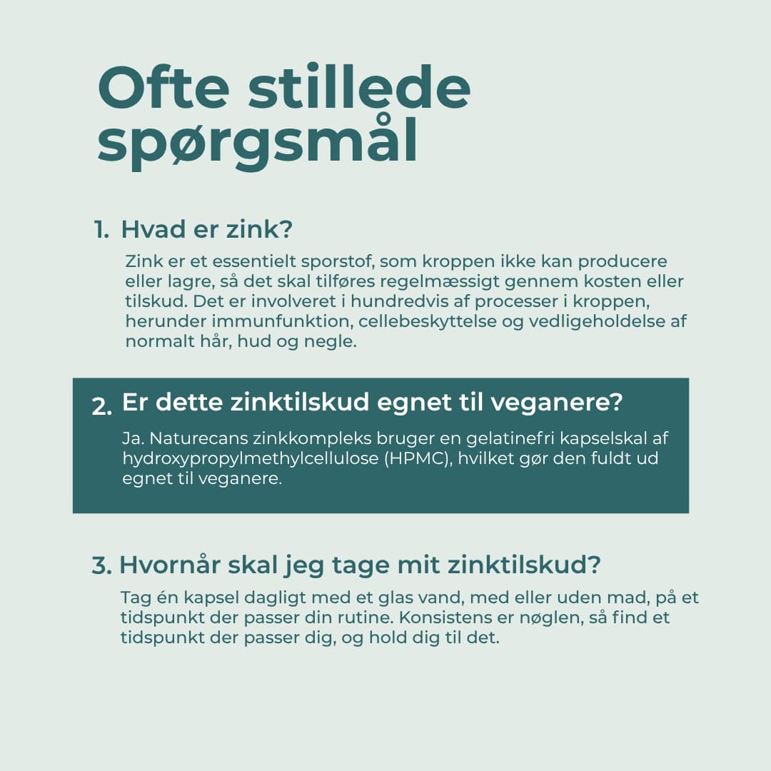 zink tilskud faqs