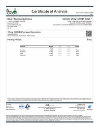 Analysecertifikat 1
