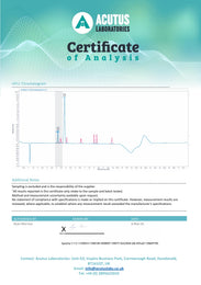 Analysecertifikat 2