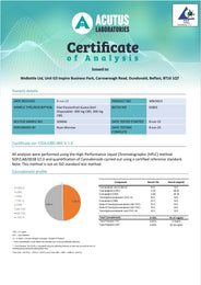 Analysecertifikat 1