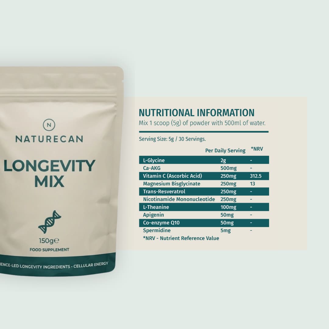 nutritional information longevity mix