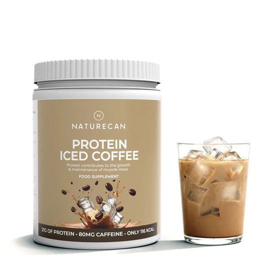 protein kaffe med glas