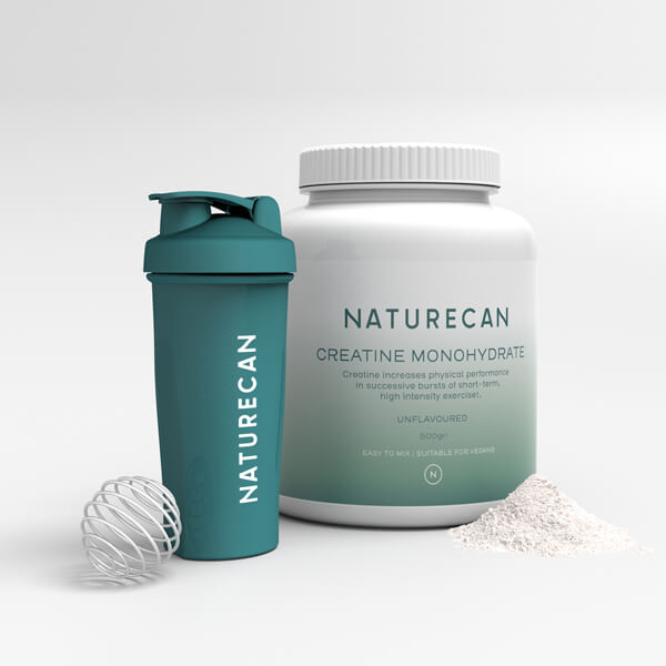 Kreatin monohydrat og Naturecan Shaker