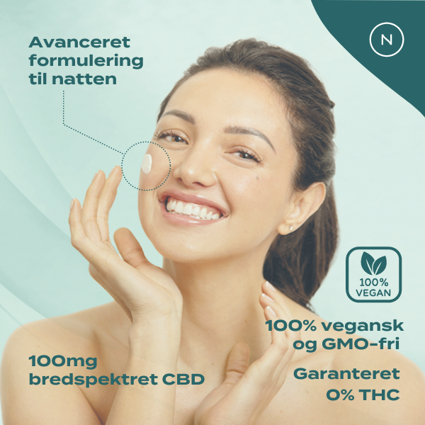 Natcreme med CBD olie og retinol