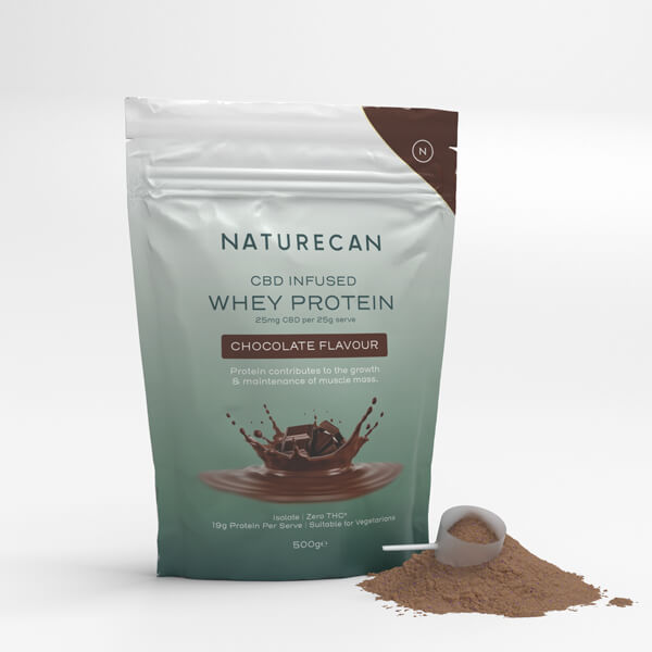 CBD Whey Protein med smagen mørk chokolade