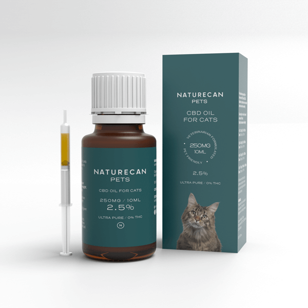 CBD olie til katte, 10% og 2,5% i styrke